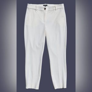 J. Crew High Rise Soft Work Dress Pants in Ivory with Pockets, Size 6